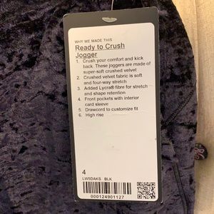 Women’s Velour Ready To Crush Lululemon Joggers